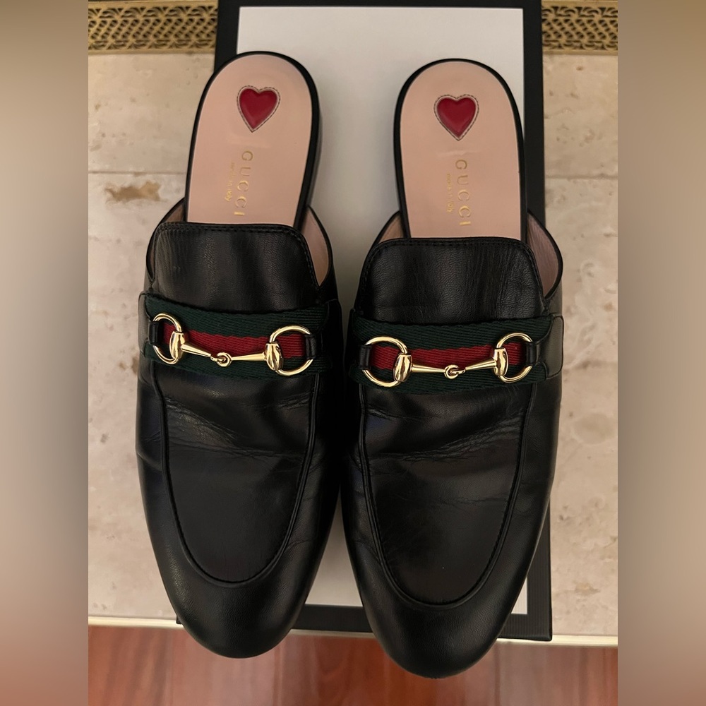 Gucci Designer Princetown Mule. Size 9.5 US women. 39.5 EU.